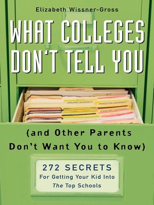 cover image of What Colleges Don't Tell You (And Other Parents Don't Want You to Know)